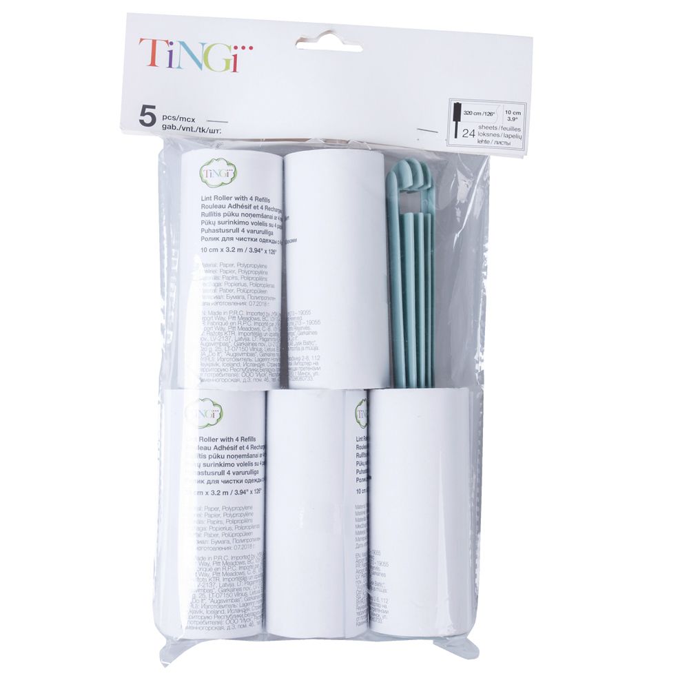 TINGI riidepuhastusrull + 4 lisa rulli