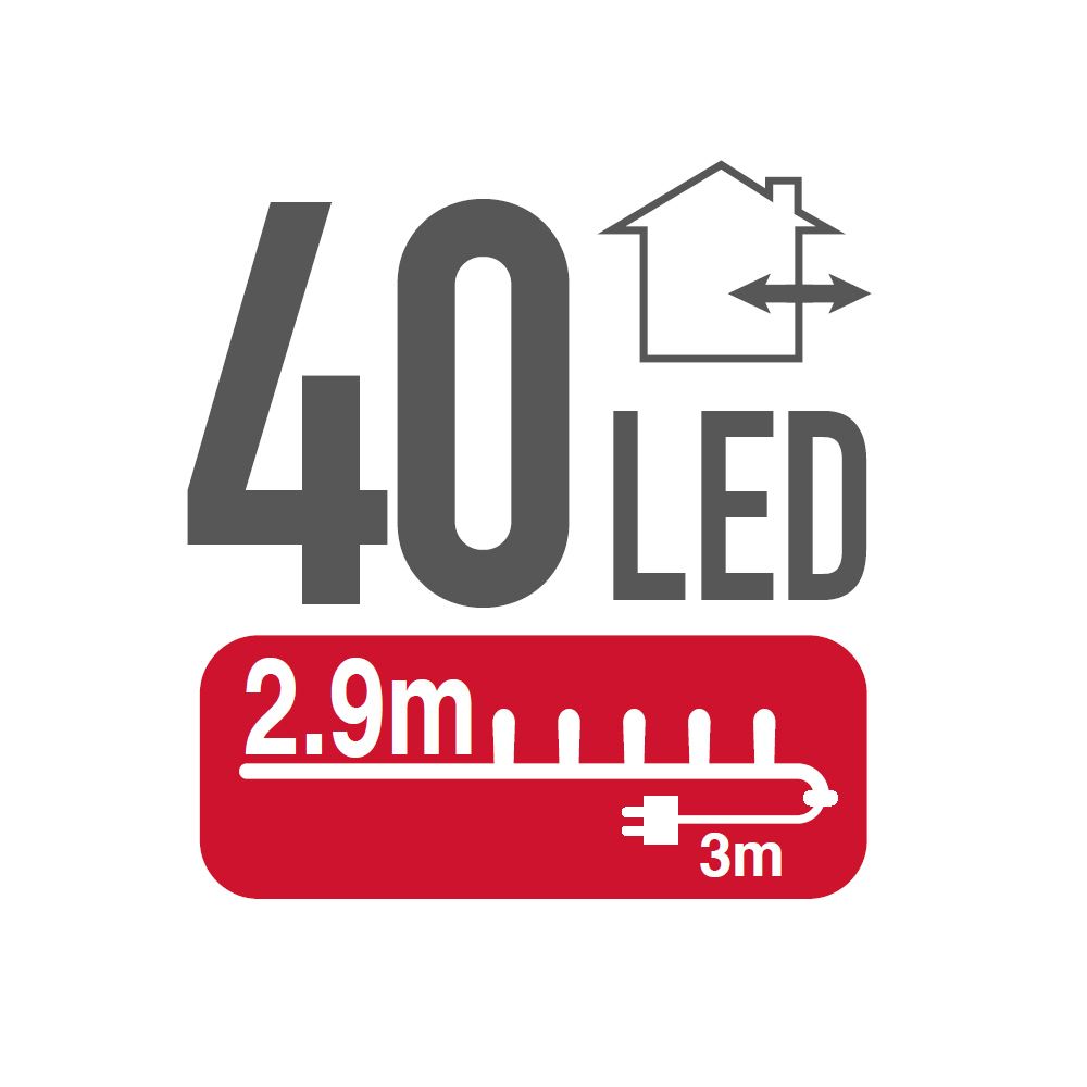KOLLA 40 LED nöörvalgusti