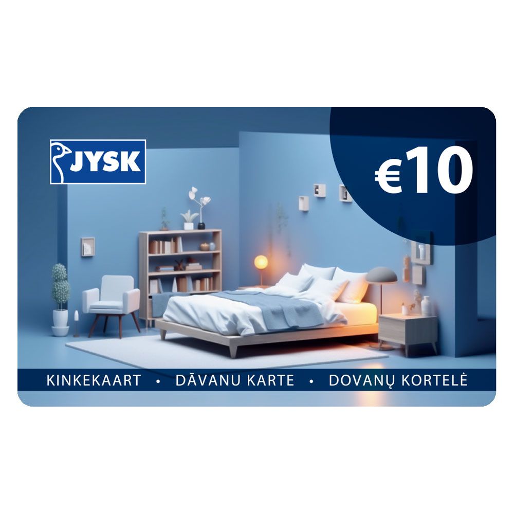 JYSK elektrooniline kinkekaart 10€ (saab kasutada ainult JYSK.ee)
