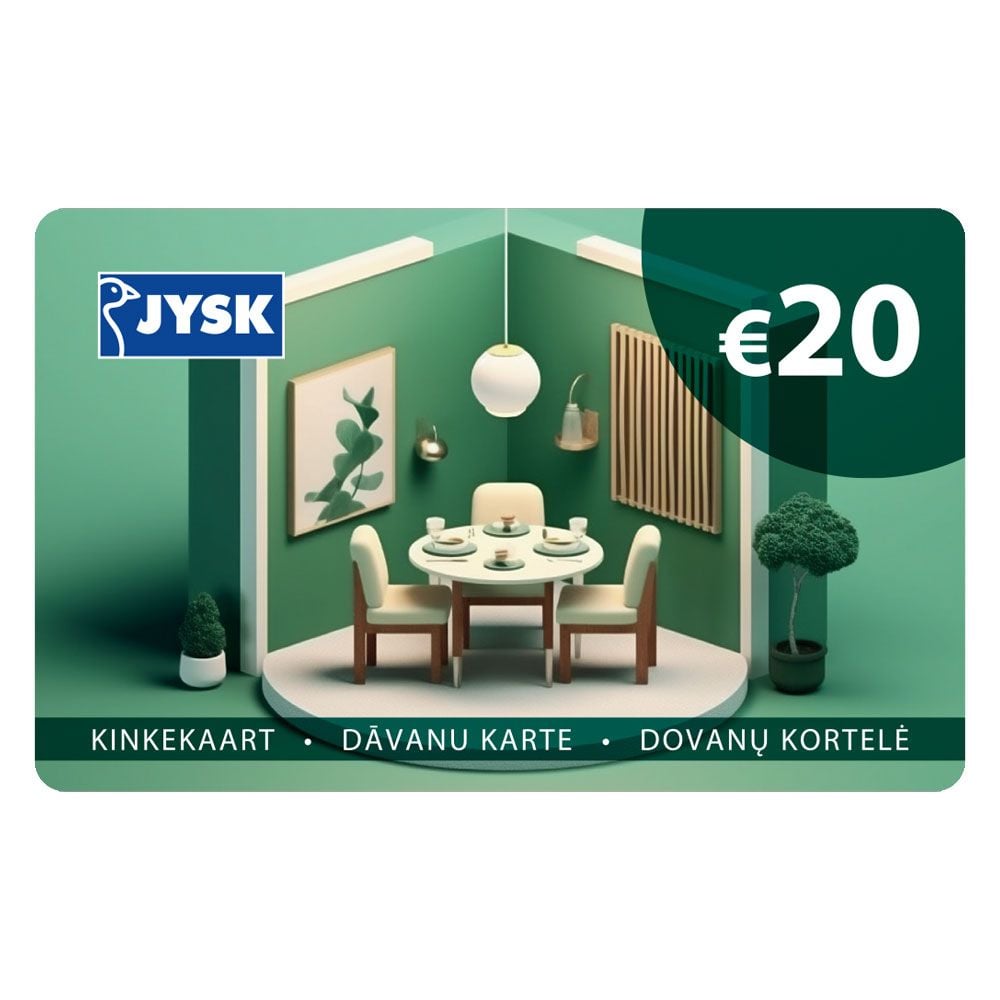 JYSK elektrooniline kinkekaart 20€ (saab kasutada ainult JYSK.ee