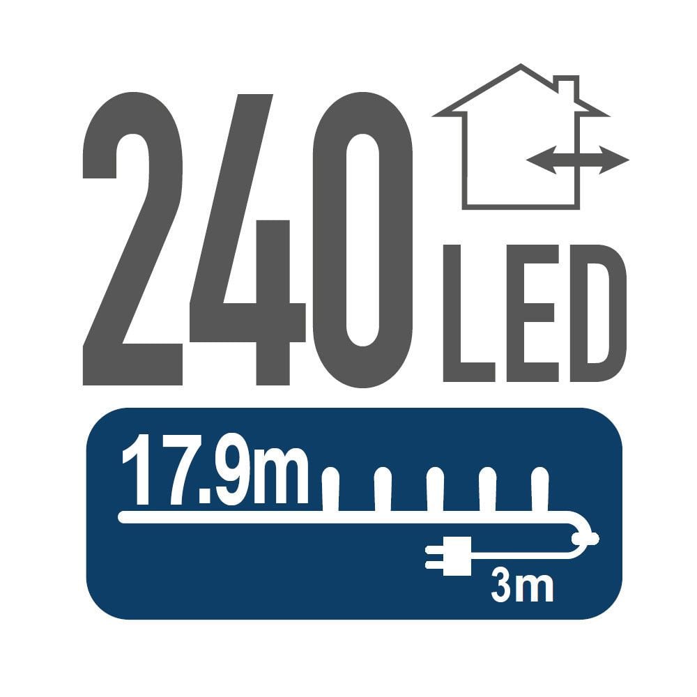 BORA nöörvalgusti 240 LED