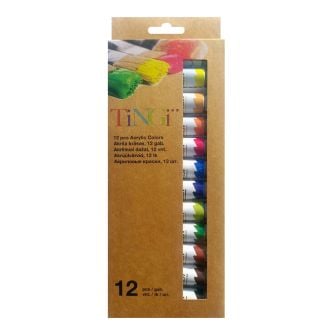 TINGI akrüülvärvid 12 tk