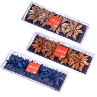 POINSETTIA dekoratiivlilled 4tk